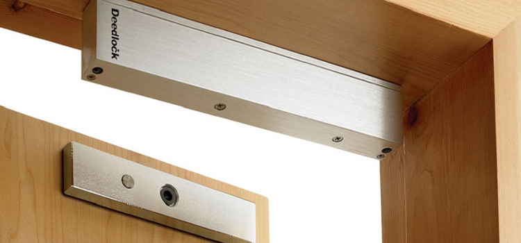 Magnetic lock installation El Granada